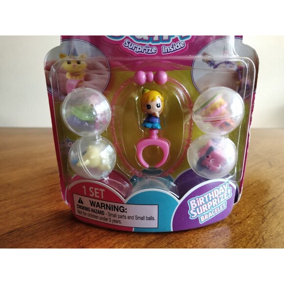 New Squinkies Kitty & Birthday Surprise Surpize Bracelet Ring Links 2010 Lot - Picture 14 of 14